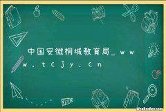 中国安徽桐城教育局_www.tcjy.cn